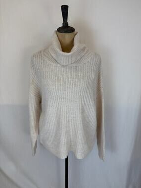 NWT Soya Concept Cream Light Weight Cowl Neck Sweater XLarge #0437